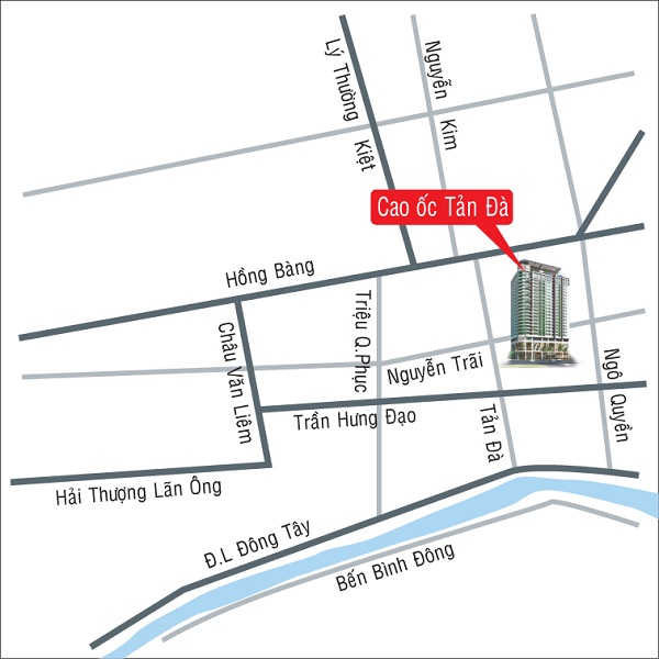 Tản Đà Court có vị trí thuận lợi giữa trung tâm Quận 5