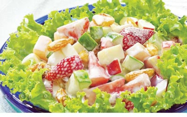 salad rau va trai cay cho bua sang cua ba bau - Thực đơn hàng ngày cho bà bầu