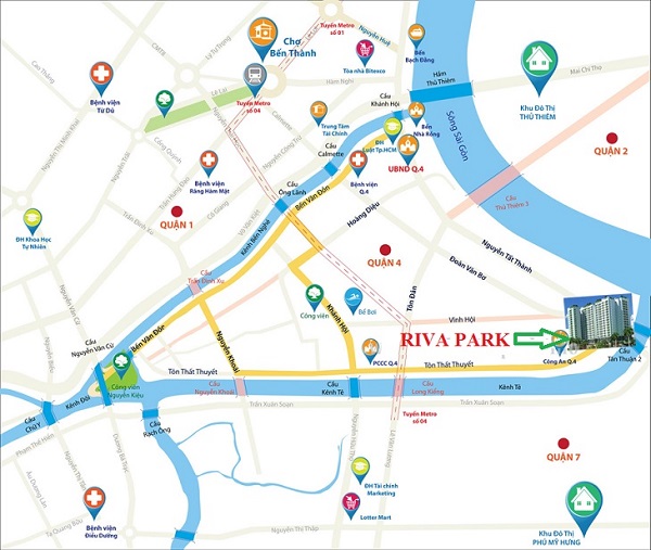 Căn hộ Riva Park có vị trí đắc địa