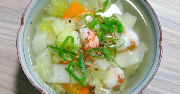 Canh tôm cải thảo