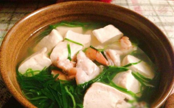 Canh tom dau hu la he 11 600x375 - Top 13 món canh nấu từ tôm thơm ngon, đầy dinh dưỡng