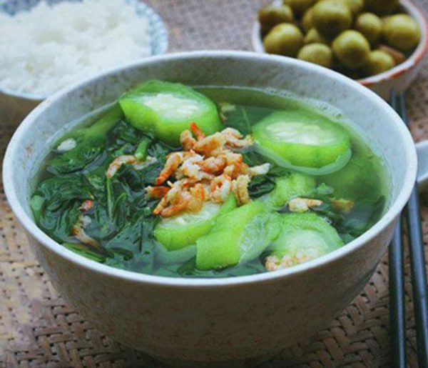 Canh tom nau mong toi va muop 2 600x515 - Top 13 món canh nấu từ tôm thơm ngon, đầy dinh dưỡng